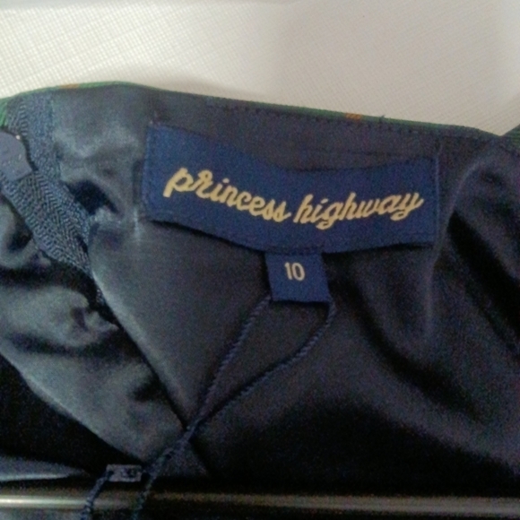 Modcloth Princess Highway Claudia Check Dress Green Plaid 10 - Picture 11 of 14